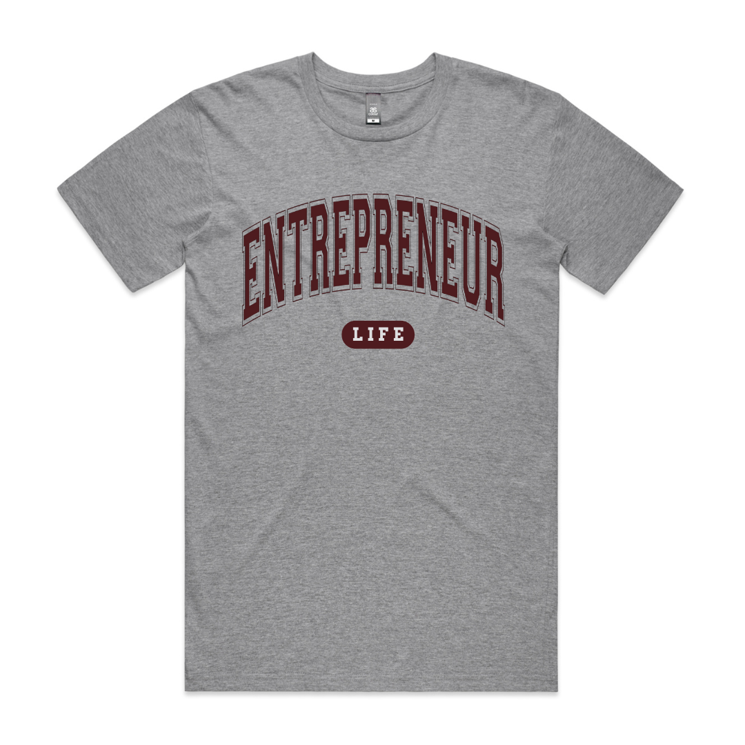 Entrepreneur LIFE Tee GRAY/MAROON