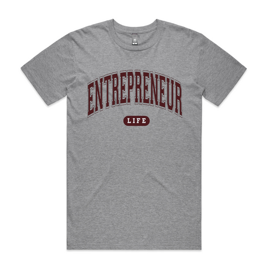 Entrepreneur LIFE Tee GRAY/MAROON