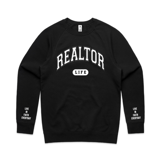 Realtor LIFE Crewneck BLACK