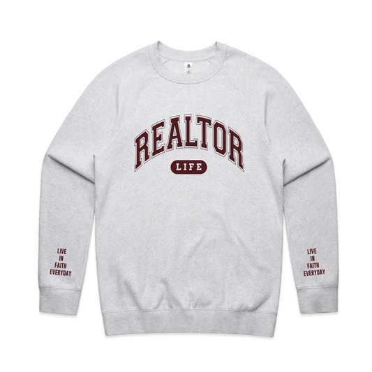 Realtor LIFE Crewneck GRAY/MAROON