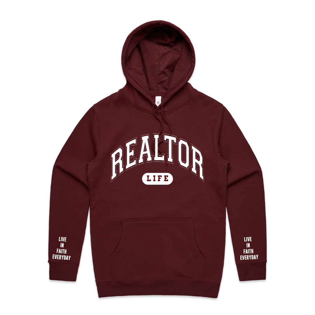 Realtor LIFE Hoodie MAROON