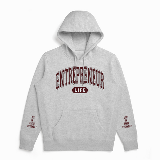 Entrepreneur  LIFE Hoodie GRAY/MAROON