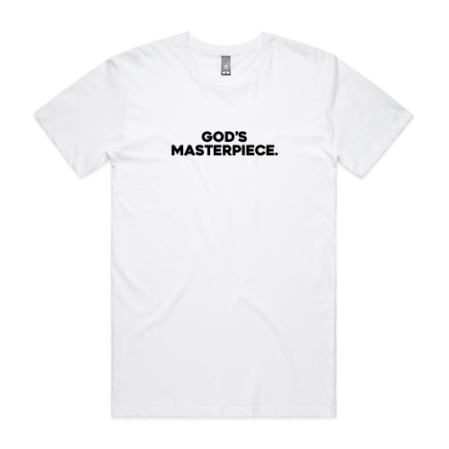 God's Masterpiece Tee WHITE/BLACK