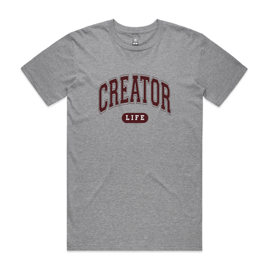 Creator LIFE Tee GRAY/MAROON