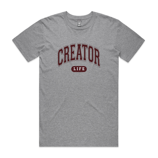 Creator LIFE Tee GRAY/MAROON