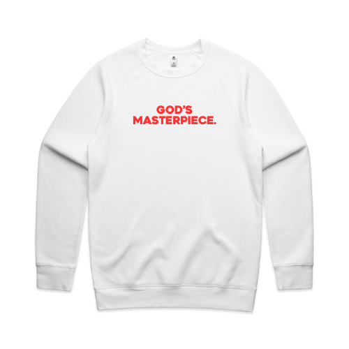 God's Masterpiece crewneck WHITE/RED