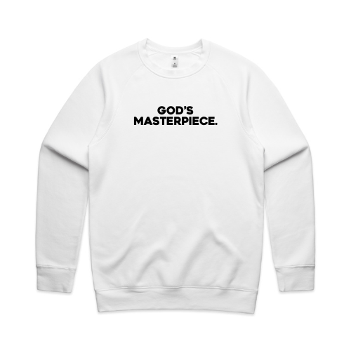 God's Masterpiece crewneck WHITE/BLACK