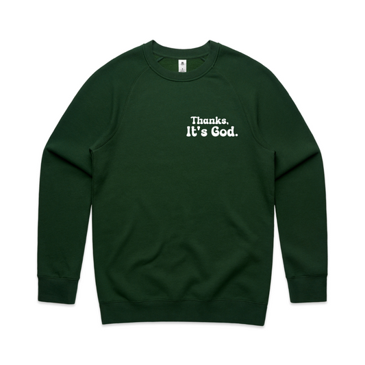 It's God Crewneck GREEN