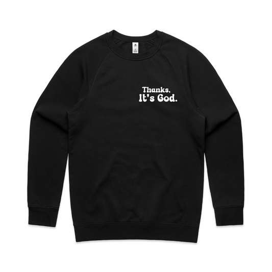 It's God Crewneck BLACK