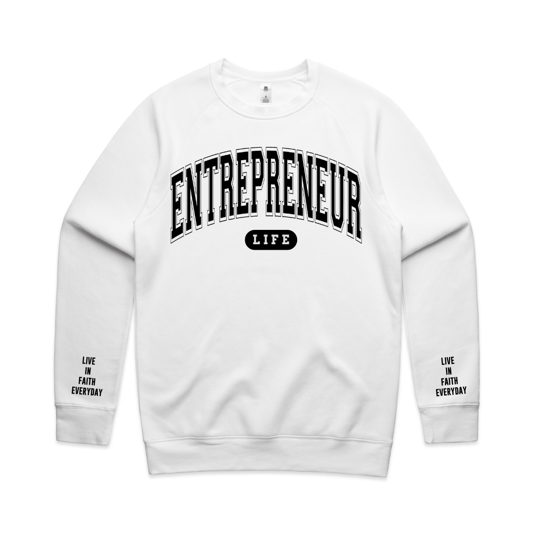 Entrepreneur LIFE Crewneck WHITE