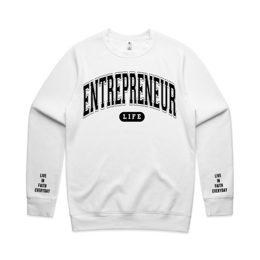 Entrepreneur LIFE Crewneck WHITE